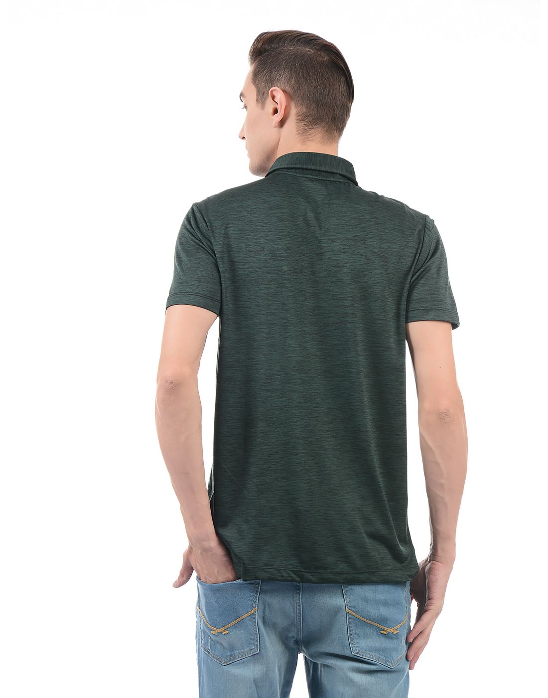 U.S. Polo Assn. Men Casual Wear Textured T-Shirt